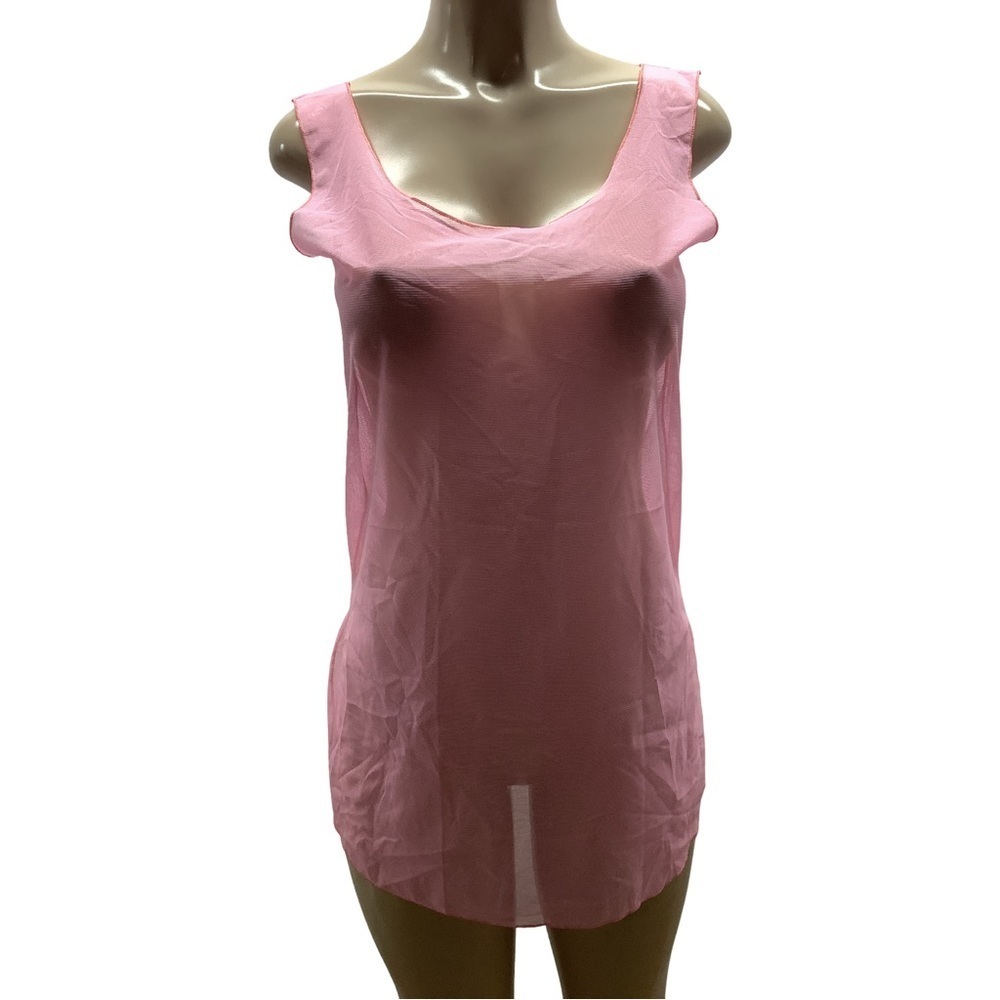 Zuliana Size S/M Pink Mesh Beach Cover Up Sleeveless Dress. New With Tags